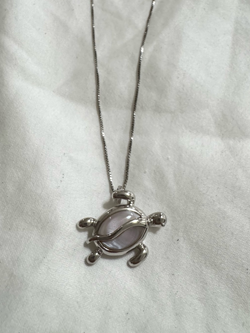 Sterling Silver 925 Sea Turtle Pendant Necklace 18” Italy - Picture 1 of 12